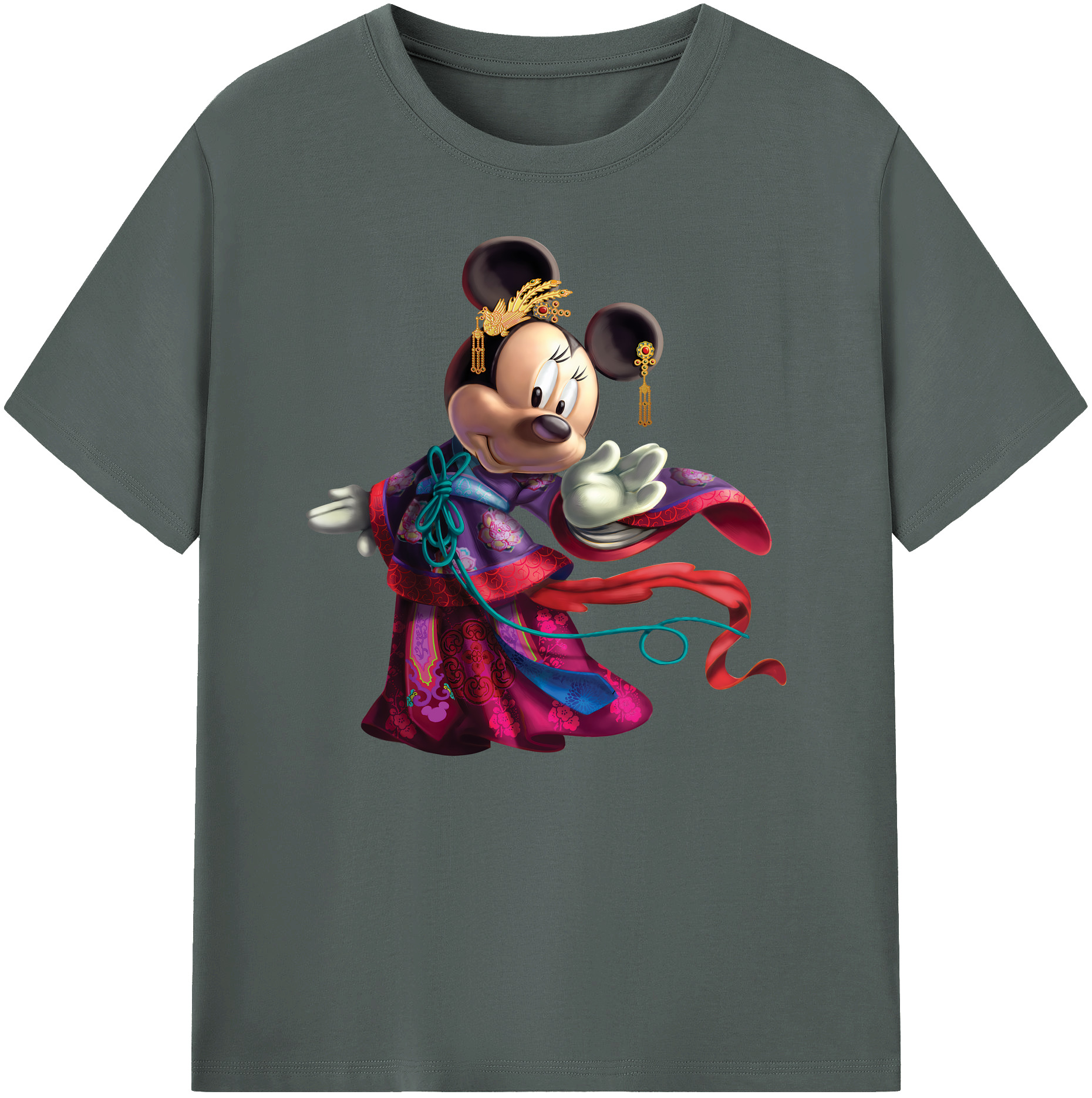 ミッキーマウス Mickey Mouse 綿100％ メンズ半袖Tシャツ｜肌触りやわらか＆通気性